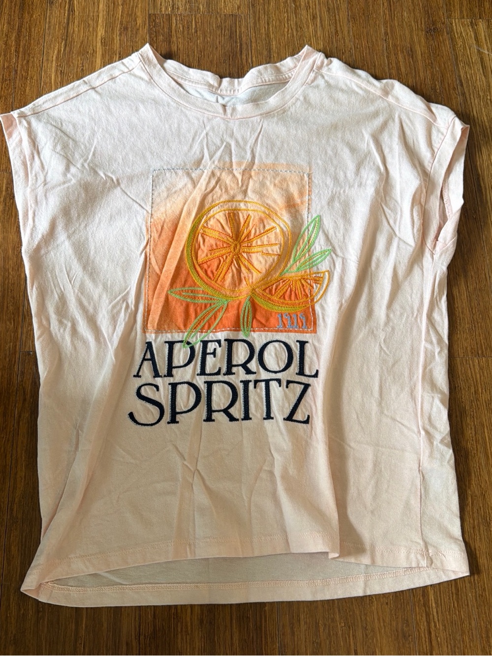 Anthropologie Kids Tank Top in Pale Pink with Citrus Graphic